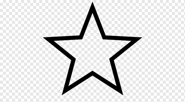 Пятиконечная звезда черно белая