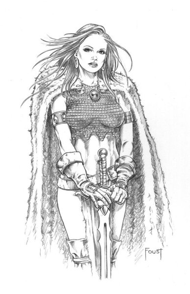 Эскизы амазонки