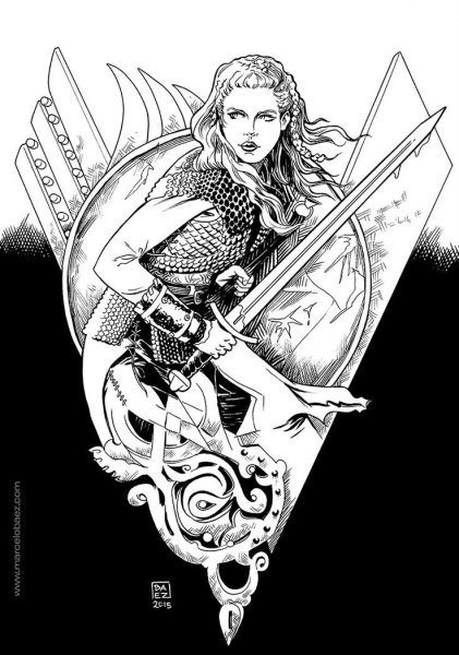 Викинги Валькирия эскизы