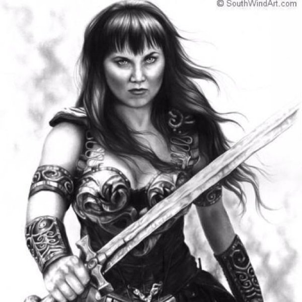 Женщина воин эскиз