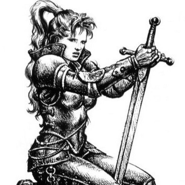 Девушка воин рисунок карандашом