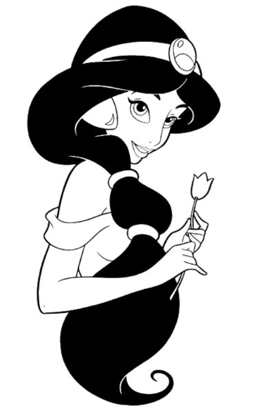 Жасмин Дисней чб