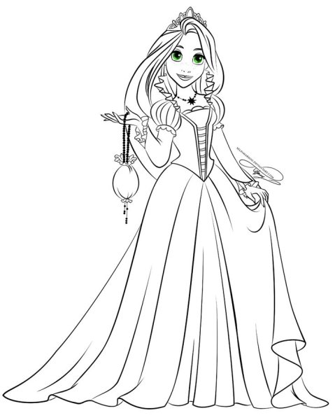 Раскраски принцессы Диснея Эльза