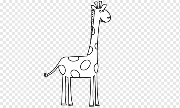 Жираф черно белый