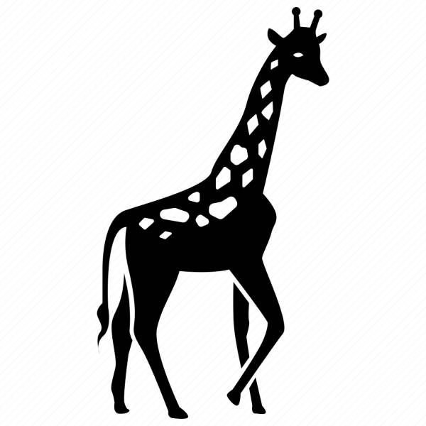 Трафарет жирафа для вырезания
