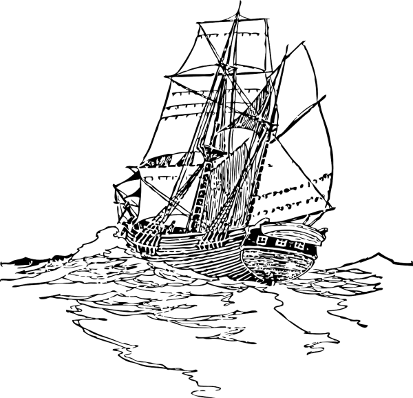 Парусный корабль Графика