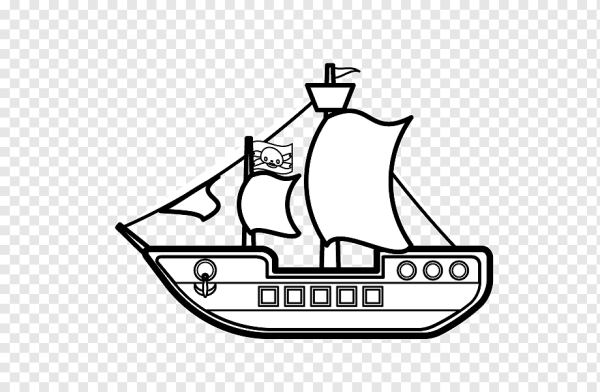 Корабль силуэт раскраска