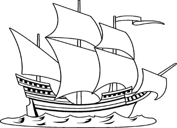 Корабли. Раскраска