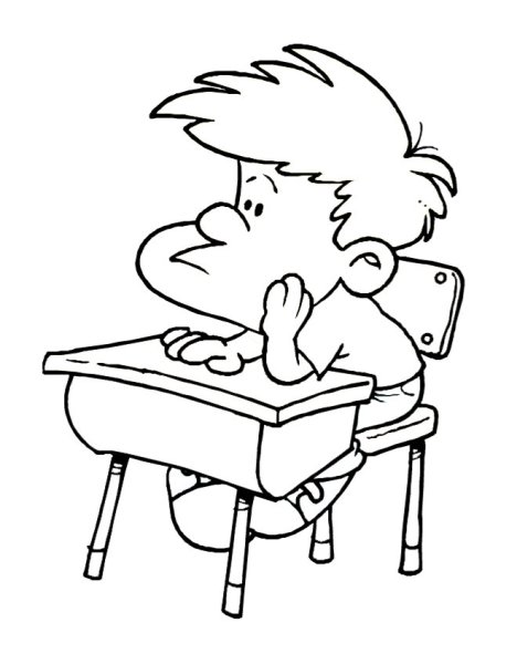 Ученик раскраска