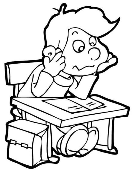 Ученик раскраска