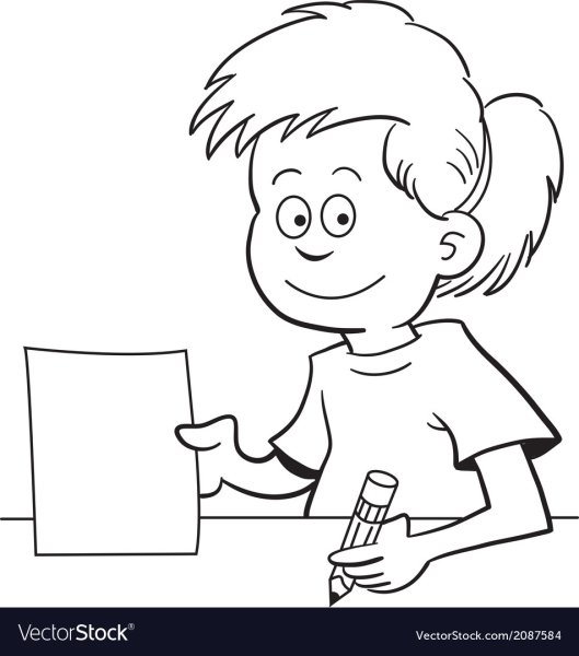 Школьники карандашом