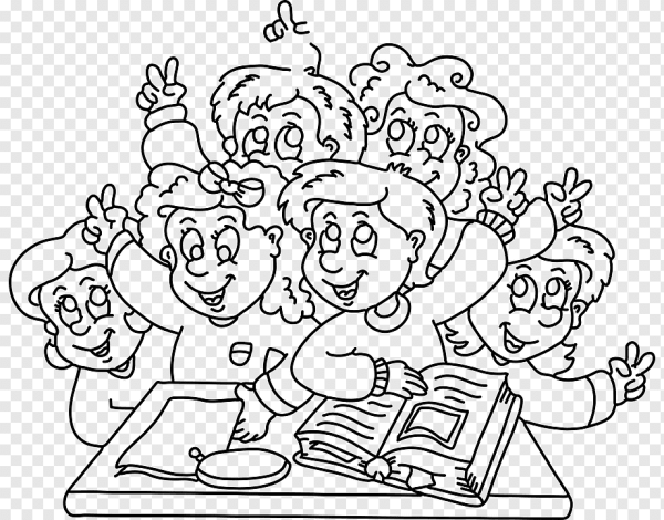 Школа раскраска для детей