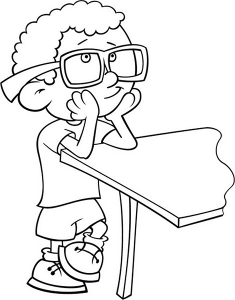 Ученик раскраска