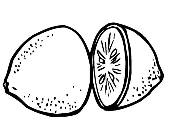 Лимон раскраска для детей