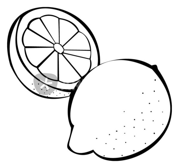 Лимон раскраска для детей