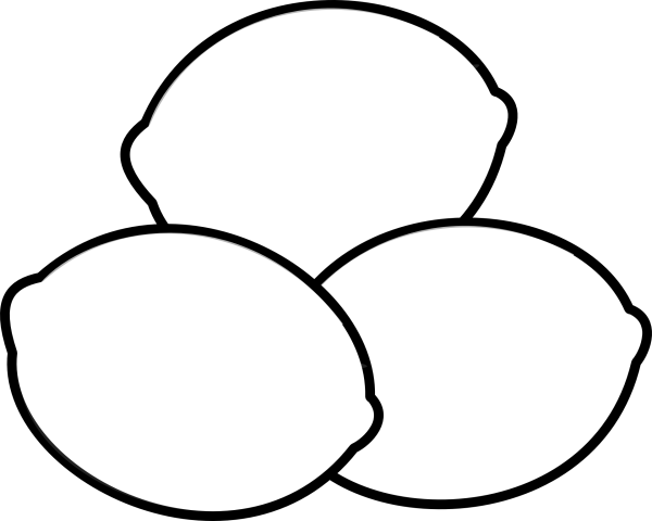 Лимон черно белый