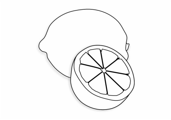 Лимон раскраска