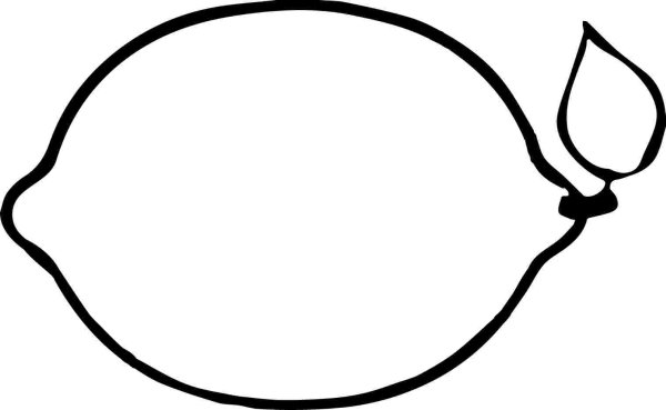 Лимон рисунок для детей карандашом