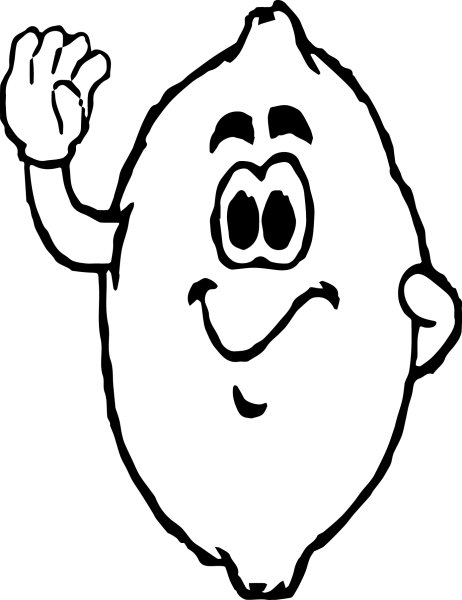 Лимон раскраска для детей