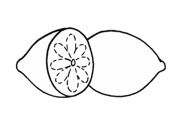 Лимон раскраска