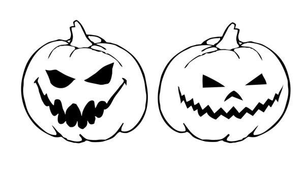 Контур тыквы на Хэллоуин