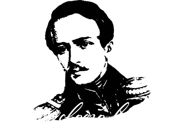 Лермантовчерно белый портрет