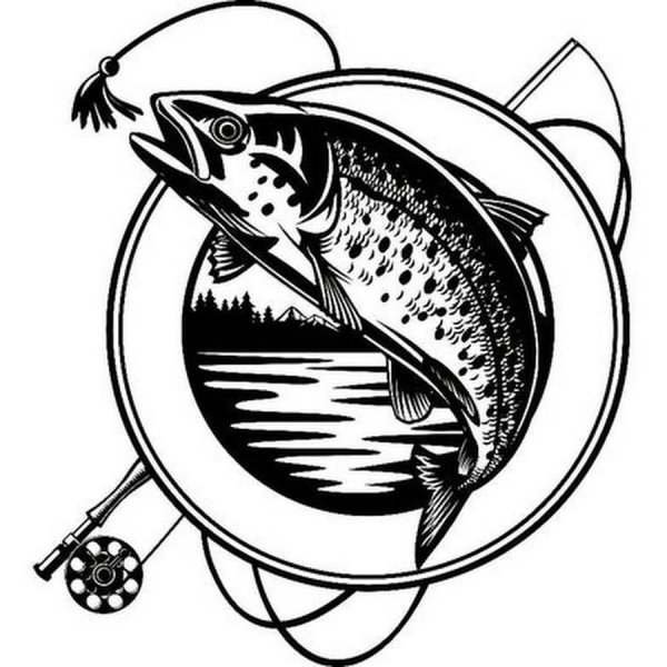 Логотип рыбалка