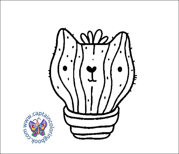 Раскраски кактусы милые