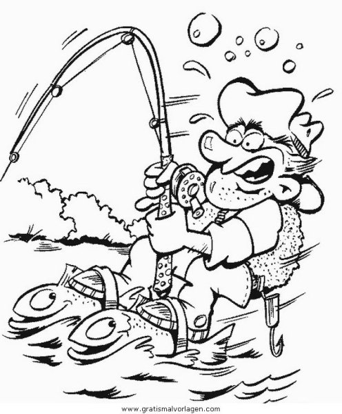 Трафарет для выжигания рыбалка