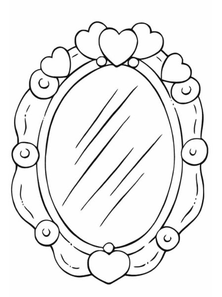 Зеркало раскраска для детей