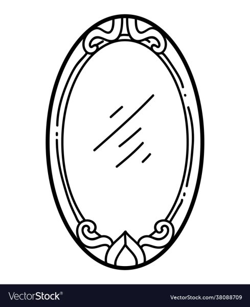 Зеркало раскраска для детей