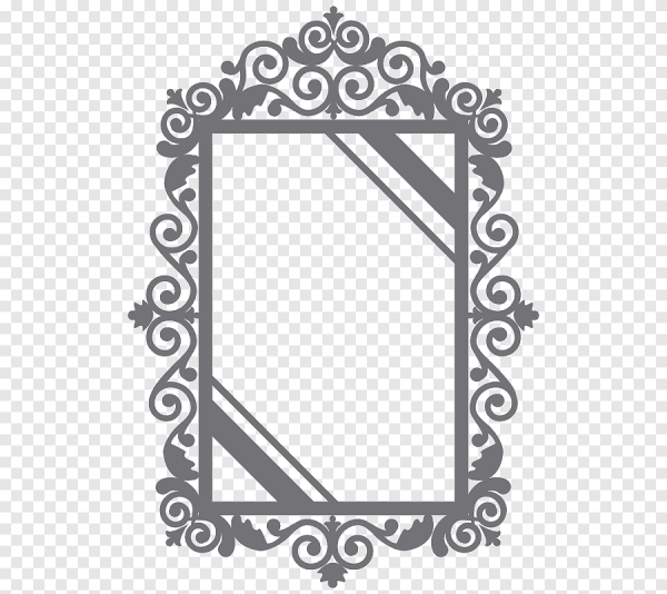 Трафарет рамки для зеркала на стену