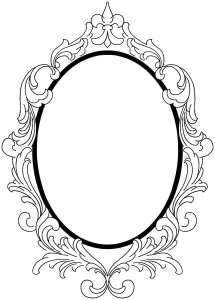 Ажурная овальная рамка