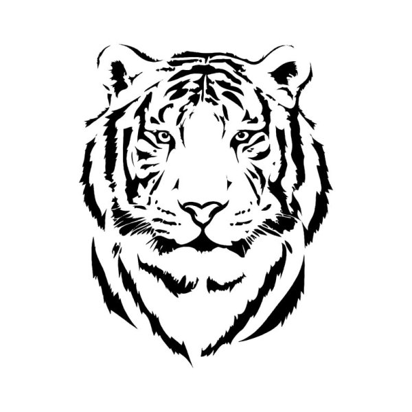 Трафарет тигра для аэрографии