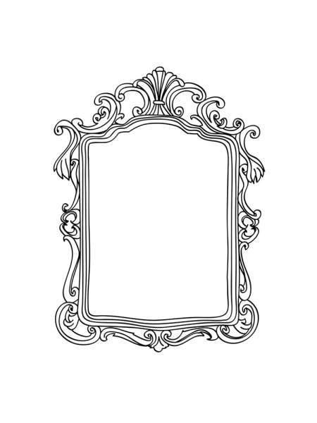 Зеркало раскраска для детей