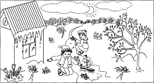 Весенние раскраски для средней группы