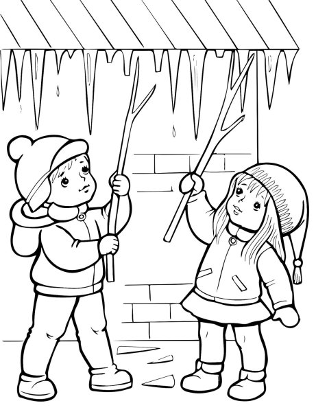 Раскраска. Весна