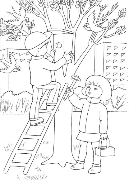 Весенние картинки для раскрашивания