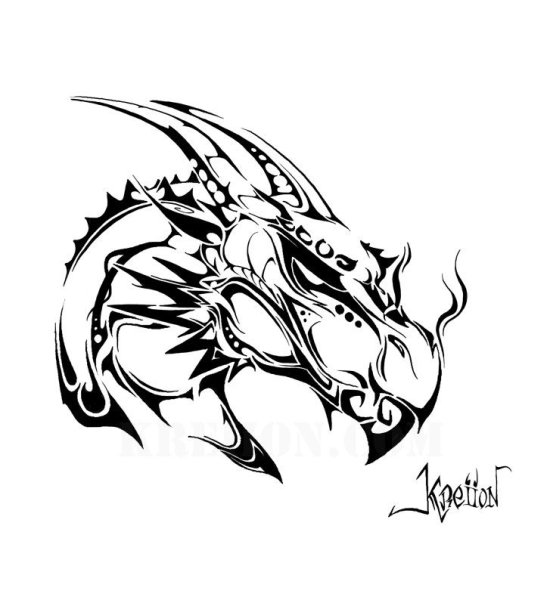 Стилизованная голова дракона