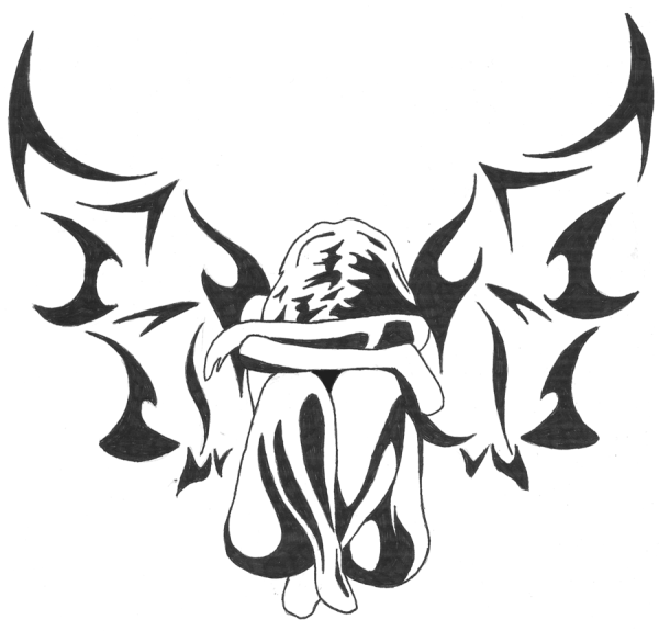 Тату черно белое для мужчин