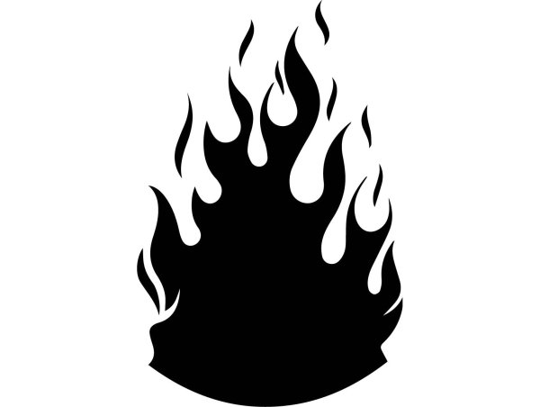 Пламя черно белое