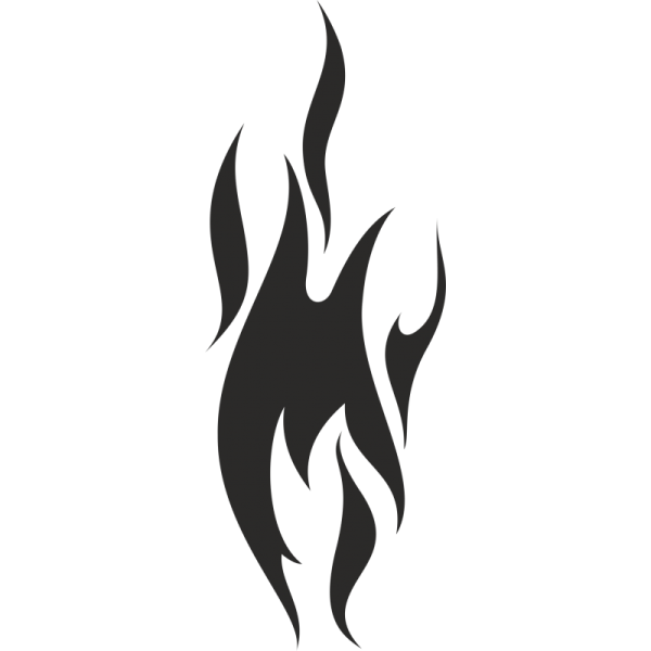 Языки пламени трафарет