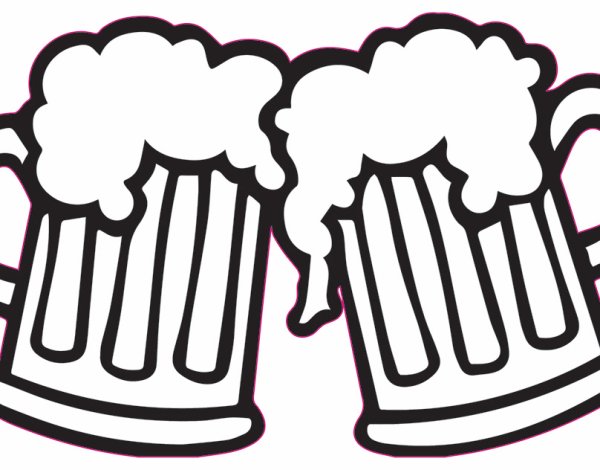 Кружка пива трафарет