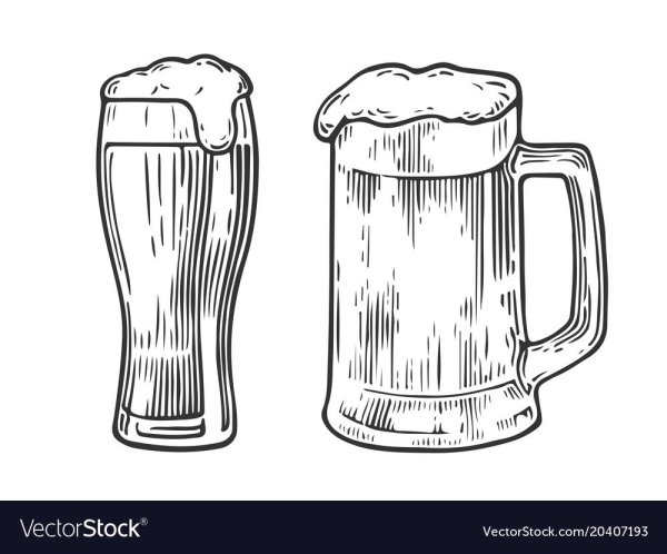 Трафарет пивного бокала