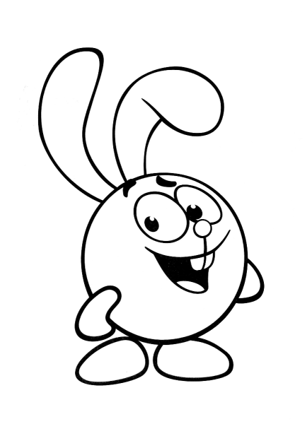 Раскраска Смешарики Крош