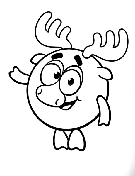 Смешарики раскраска Лосяш