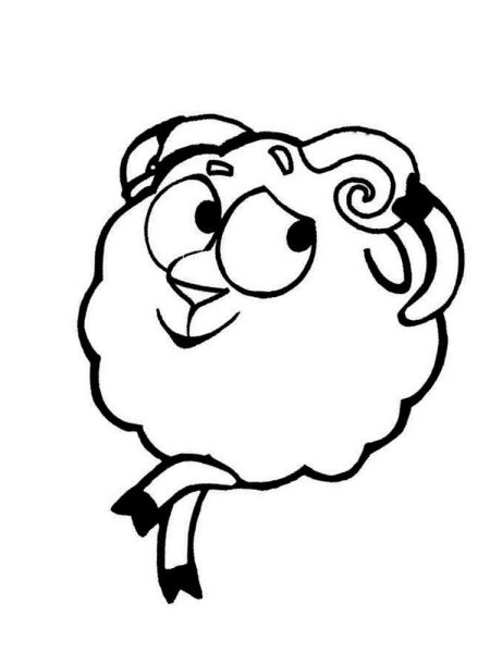 Раскраска Смешарики Бараш