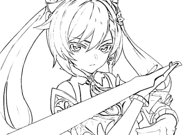 Раскраска Геншин Импакт