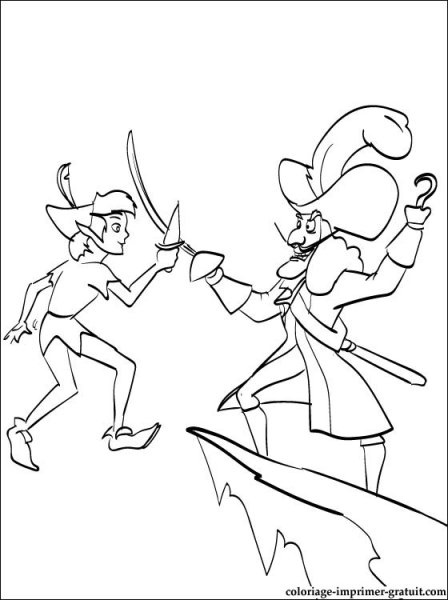 Раскраски Дисней Питер Пэн