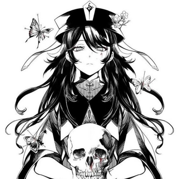 Геншин черно белые арты